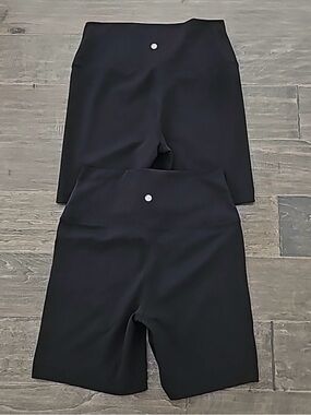 TWO Pairs of Yogalicious Lux Black High-Waist Bike/Workout Shorts - Size L